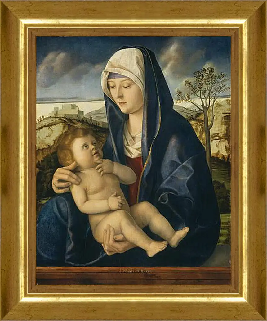 Картина в раме - The Virgin and Child. Джованни Беллини
