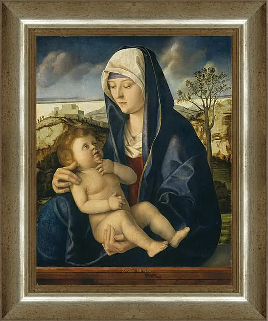 Картина в раме - The Virgin and Child. Джованни Беллини