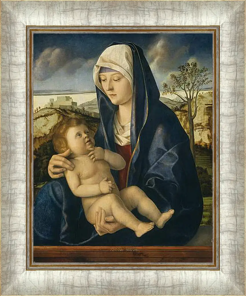 Картина в раме - The Virgin and Child. Джованни Беллини
