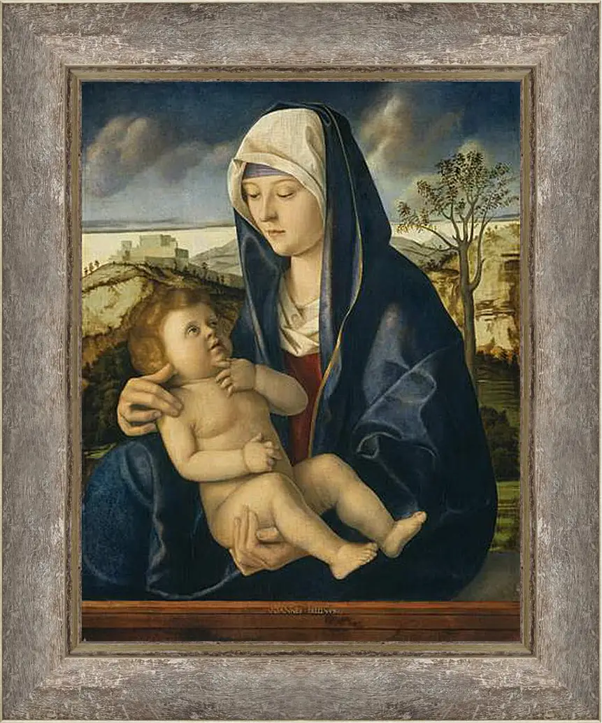 Картина в раме - The Virgin and Child. Джованни Беллини