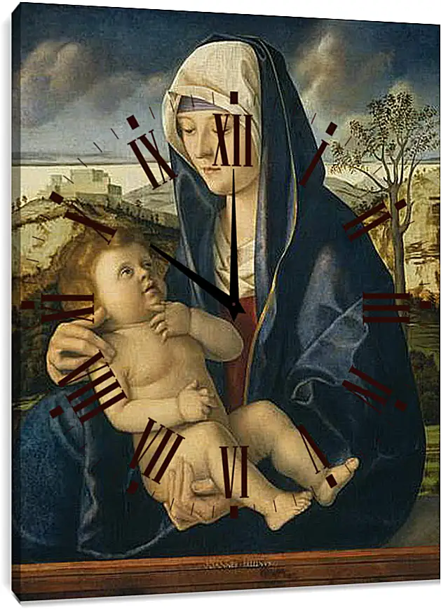 Часы картина - The Virgin and Child. Джованни Беллини