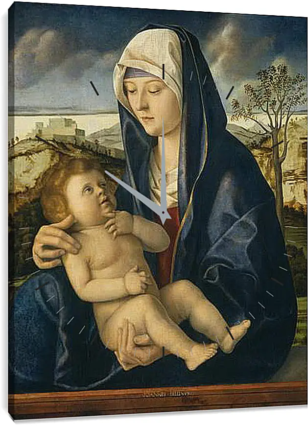 Часы картина - The Virgin and Child. Джованни Беллини