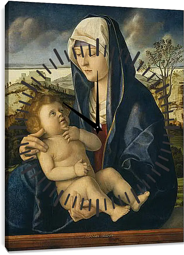 Часы картина - The Virgin and Child. Джованни Беллини