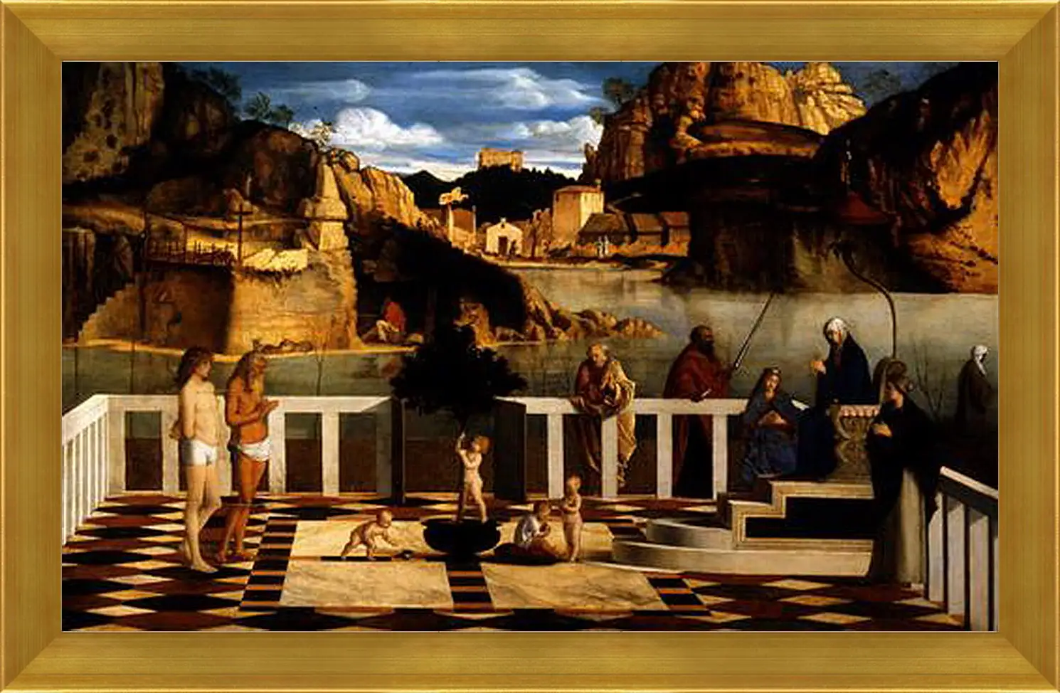 Картина в раме - Sacred Allegory. Джованни Беллини