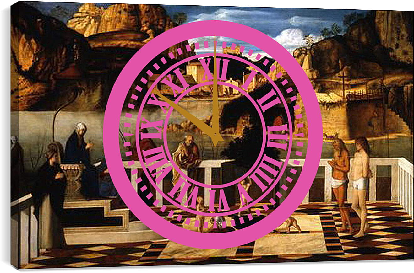 Часы картина - Священная аллегория. Джованни Беллини
