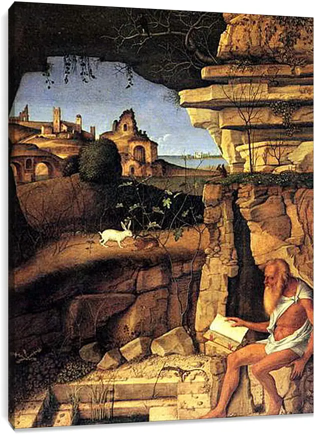 Постер и плакат - Saint Jerome Reading. Джованни Беллини
