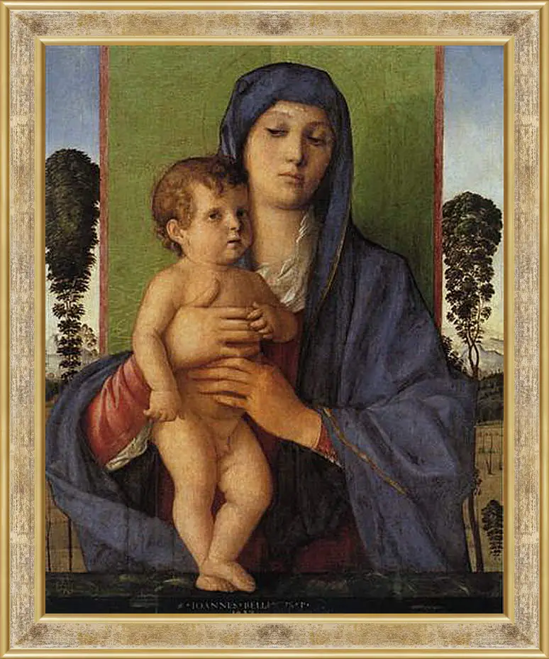 Картина в раме - Madonna degli Alberetti. Джованни Беллини