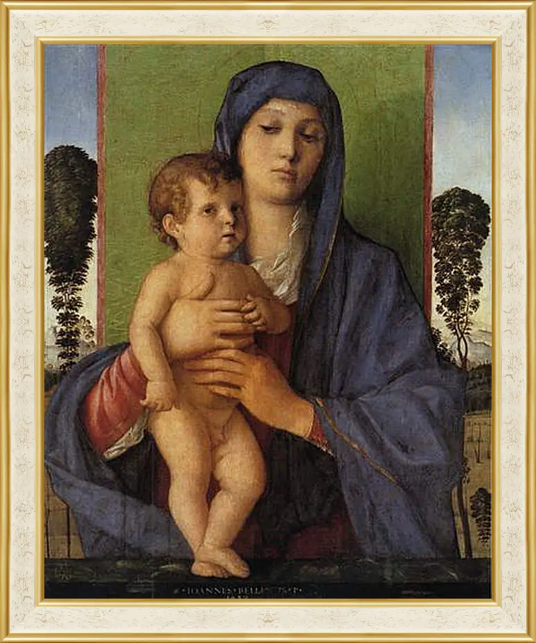 Картина в раме - Madonna degli Alberetti. Джованни Беллини