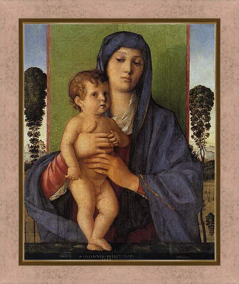 Картина в раме - Madonna degli Alberetti. Джованни Беллини