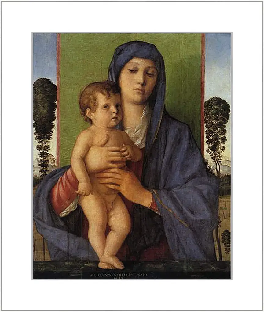 Картина в раме - Madonna degli Alberetti. Джованни Беллини