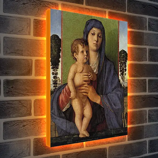 Лайтбокс световая панель - Madonna degli Alberetti. Джованни Беллини