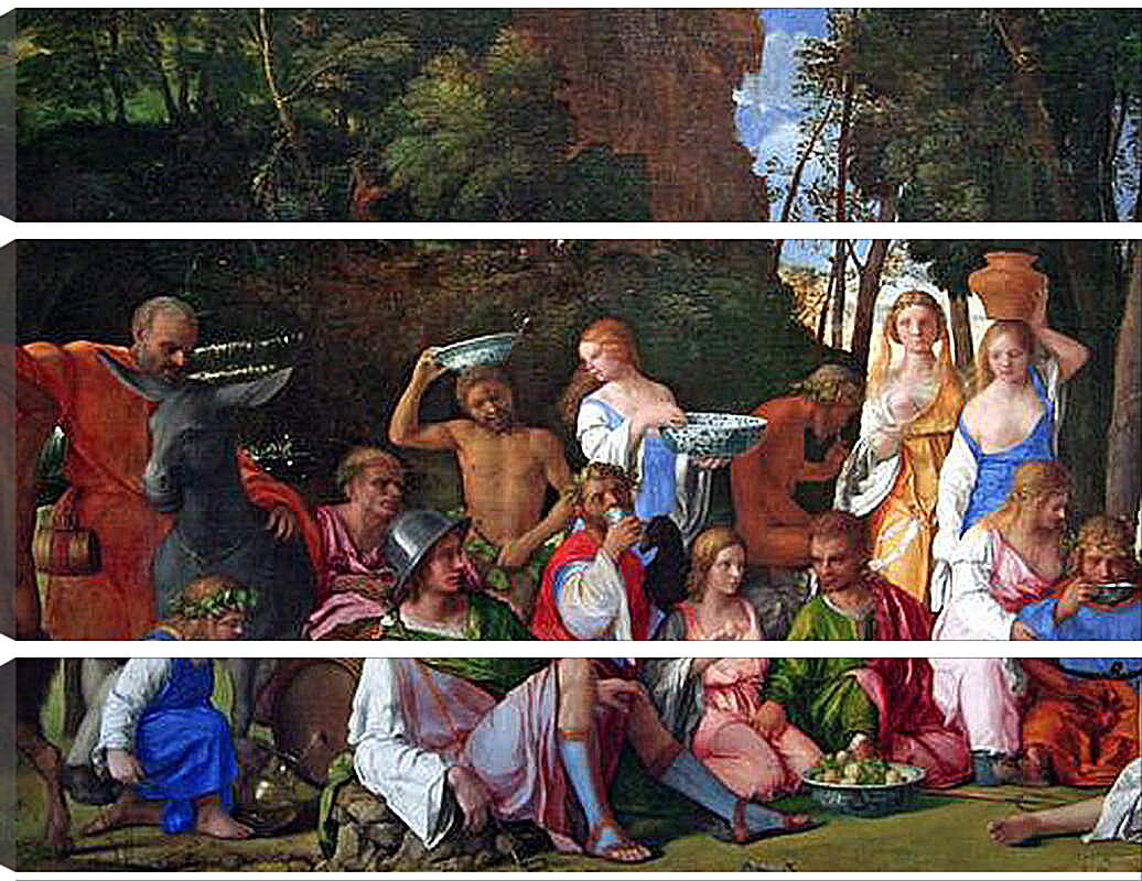 Модульная картина - The Feast of the Gods. Джованни Беллини
