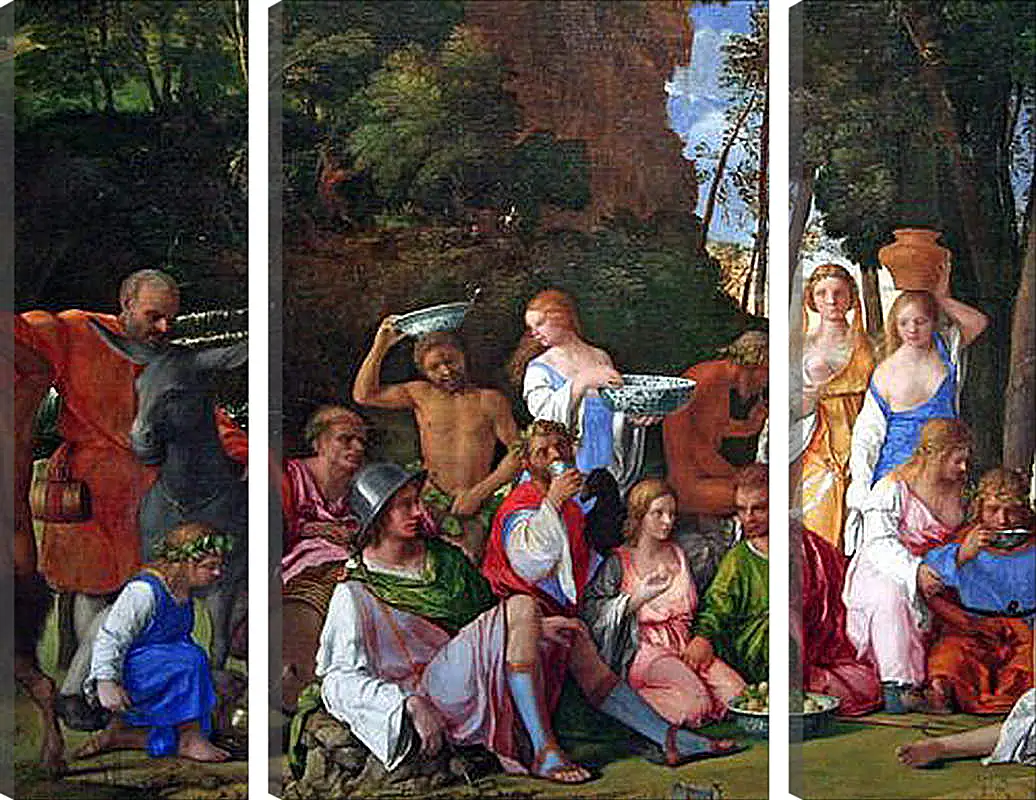 Модульная картина - The Feast of the Gods. Джованни Беллини