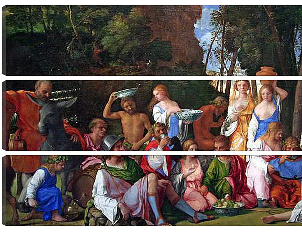 Модульная картина - The Feast of the Gods. Джованни Беллини
