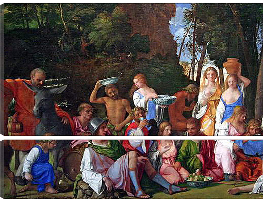 Модульная картина - The Feast of the Gods. Джованни Беллини
