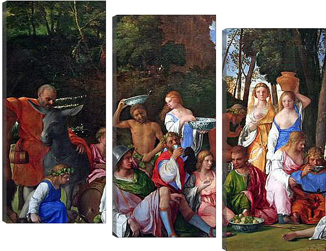 Модульная картина - The Feast of the Gods. Джованни Беллини