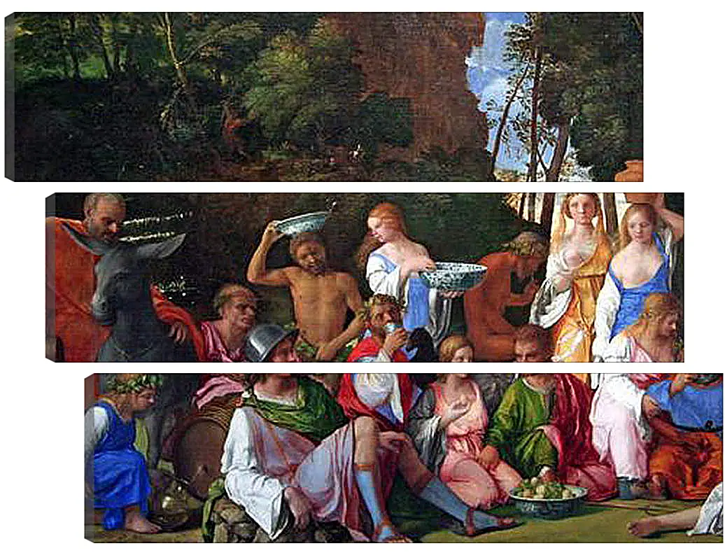 Модульная картина - The Feast of the Gods. Джованни Беллини