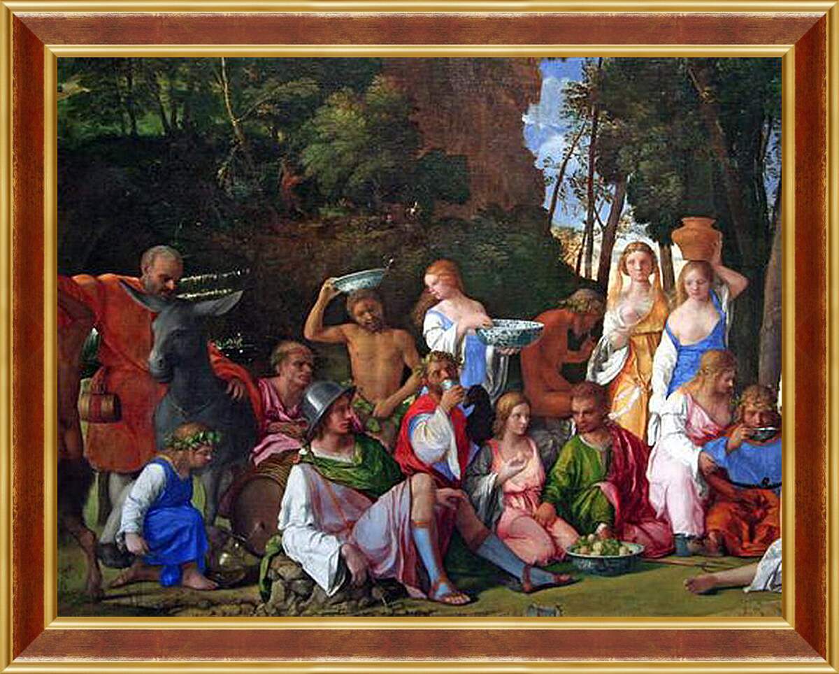 Картина в раме - The Feast of the Gods. Джованни Беллини