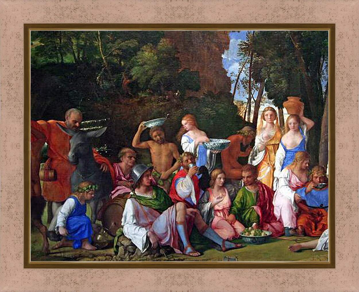 Картина в раме - The Feast of the Gods. Джованни Беллини
