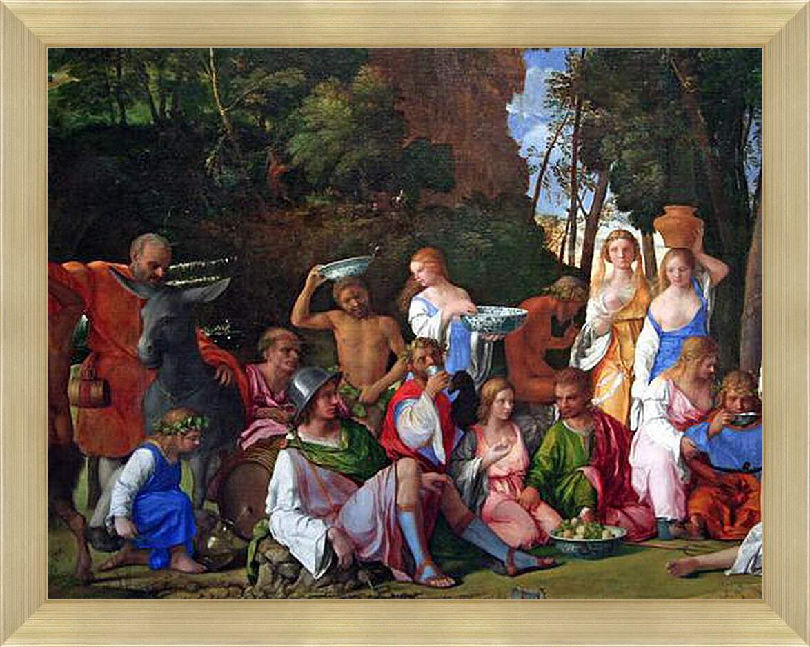 Картина в раме - The Feast of the Gods. Джованни Беллини
