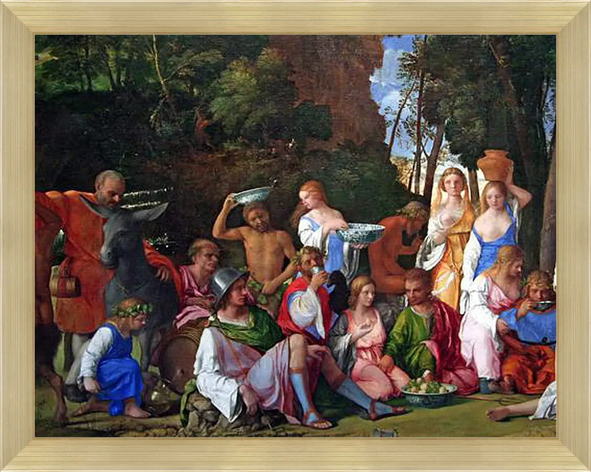 Картина в раме - The Feast of the Gods. Джованни Беллини