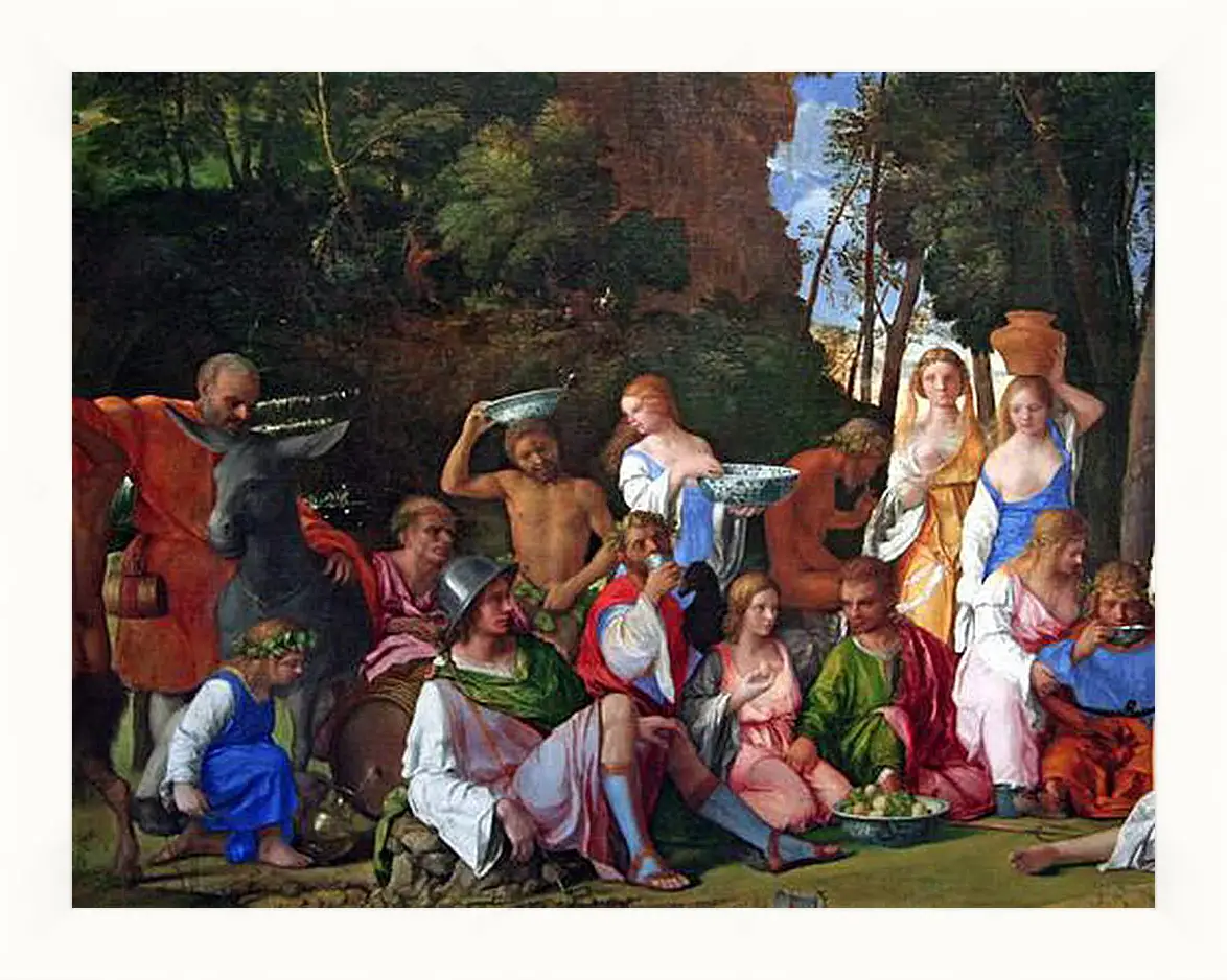 Картина в раме - The Feast of the Gods. Джованни Беллини