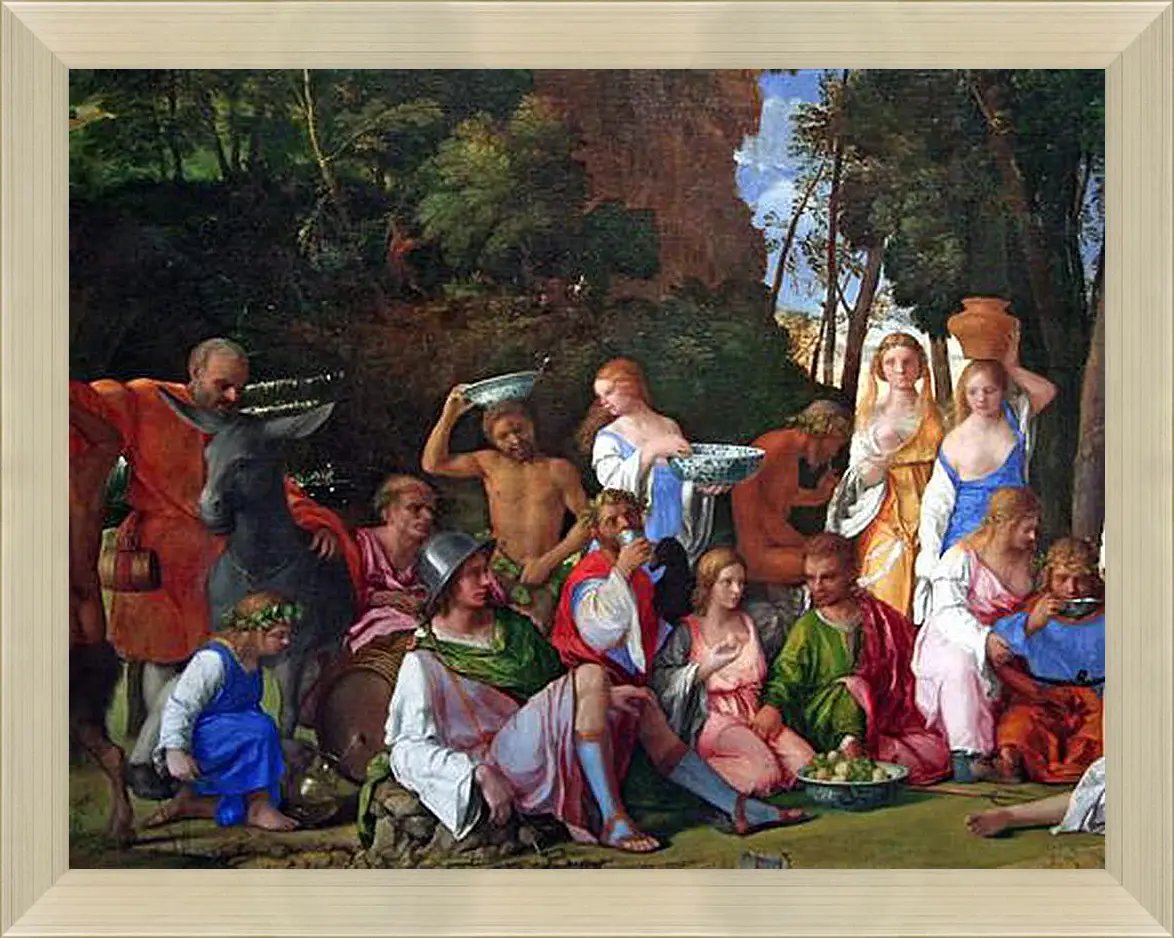 Картина в раме - The Feast of the Gods. Джованни Беллини
