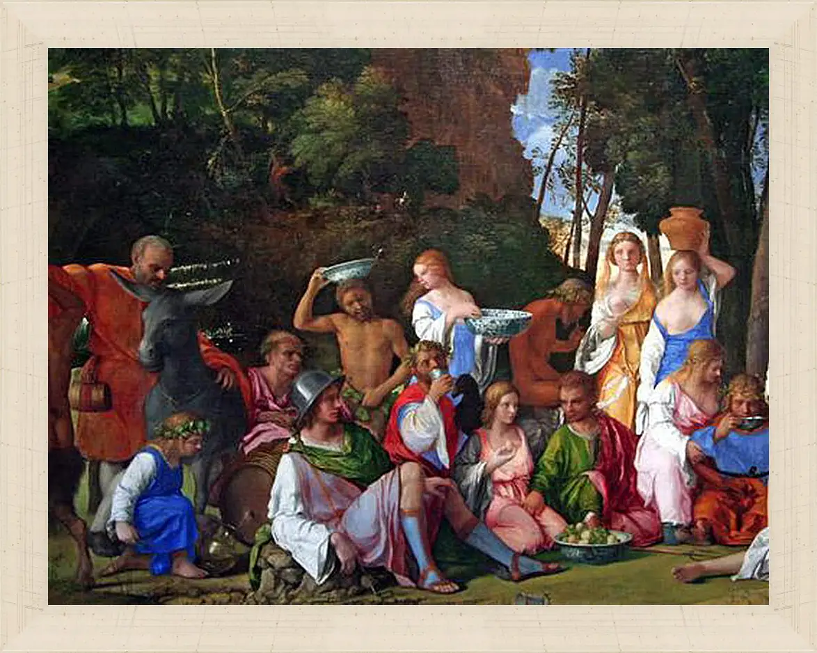 Картина в раме - The Feast of the Gods. Джованни Беллини