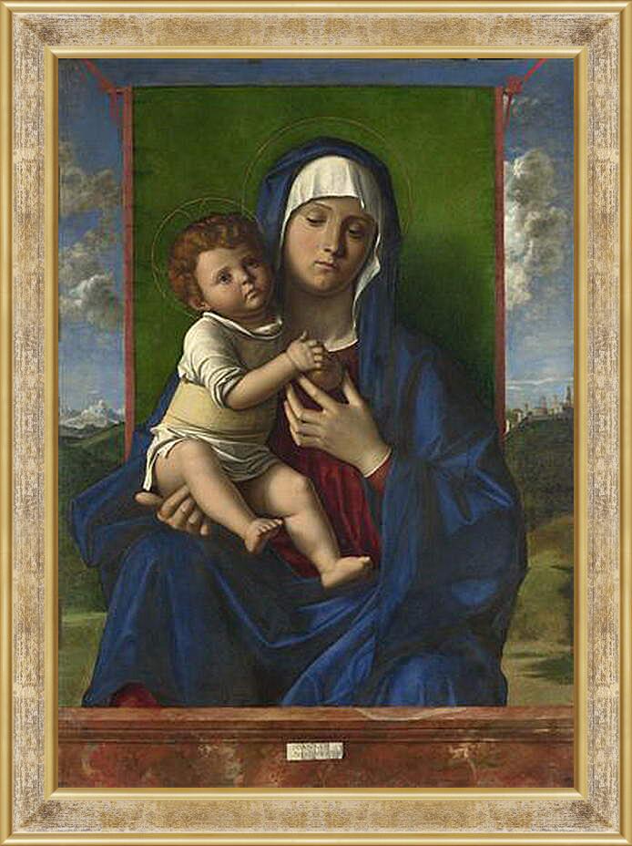 Картина в раме - The Virgin and Child. Джованни Беллини
