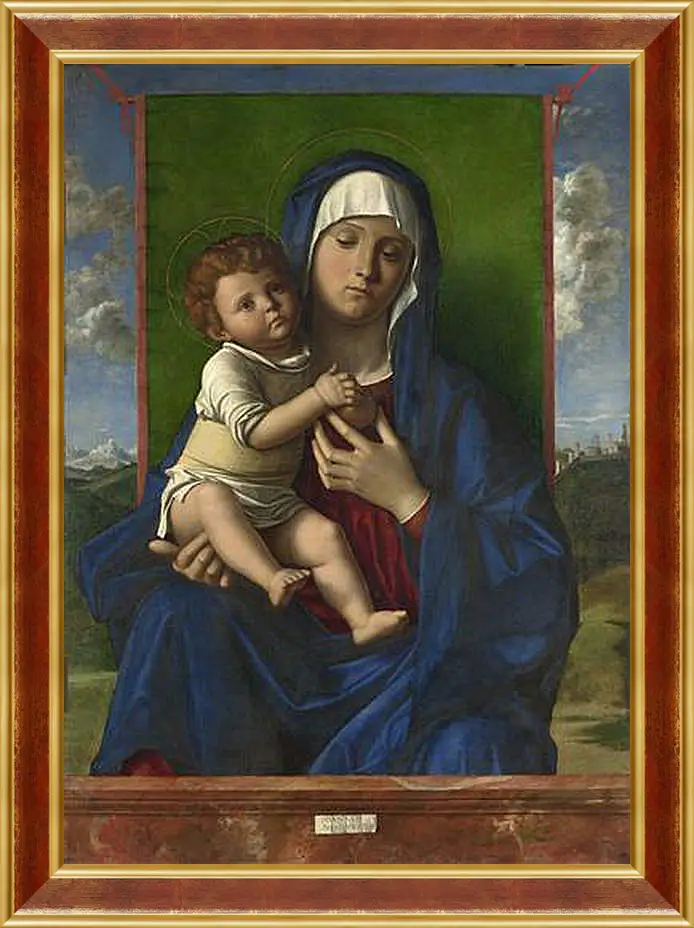 Картина в раме - The Virgin and Child. Джованни Беллини
