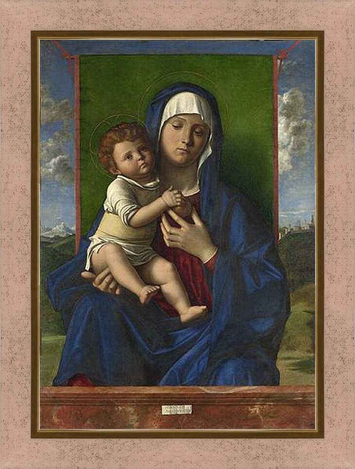 Картина в раме - The Virgin and Child. Джованни Беллини
