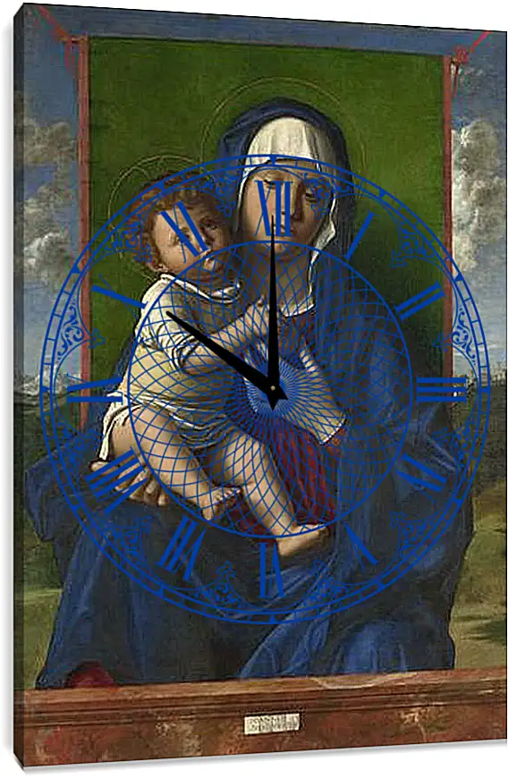 Часы картина - The Virgin and Child. Джованни Беллини