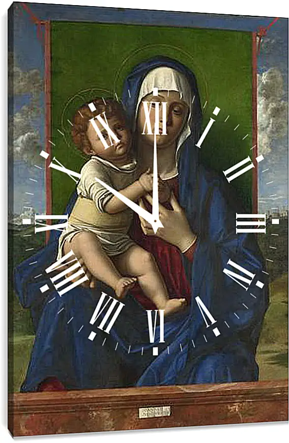 Часы картина - The Virgin and Child. Джованни Беллини