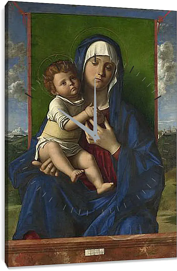 Часы картина - The Virgin and Child. Джованни Беллини