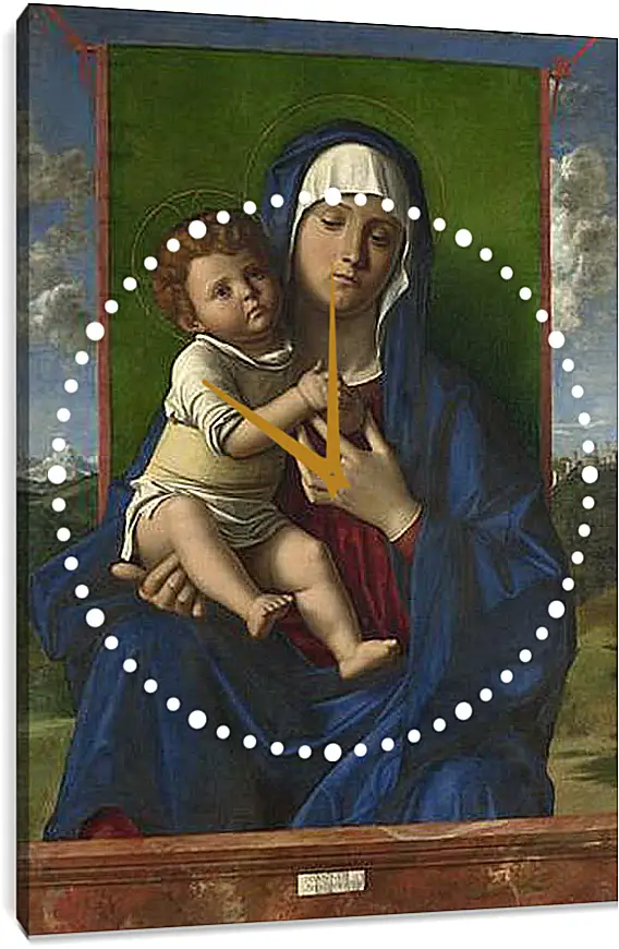 Часы картина - The Virgin and Child. Джованни Беллини