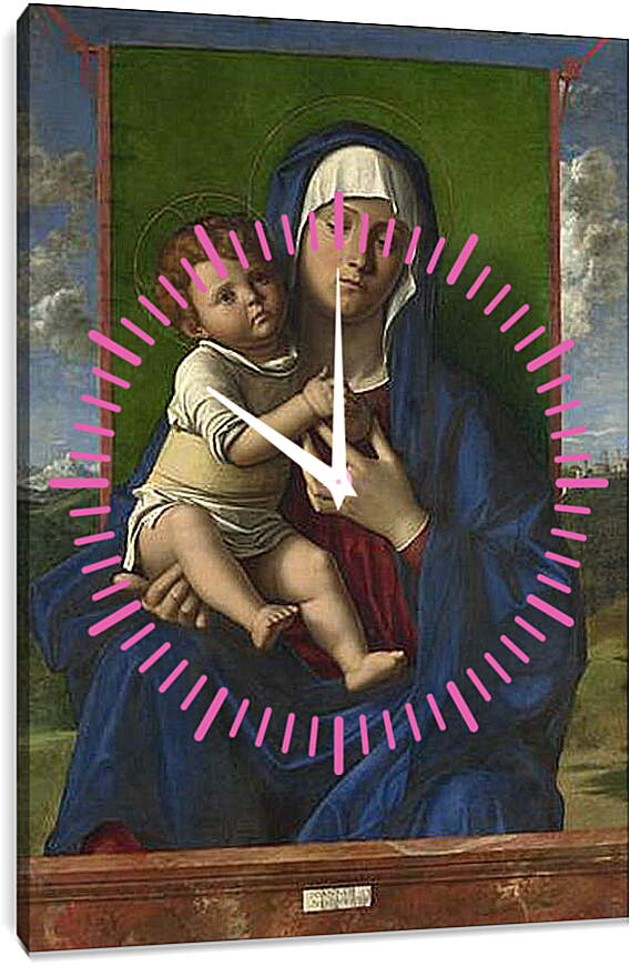 Часы картина - The Virgin and Child. Джованни Беллини
