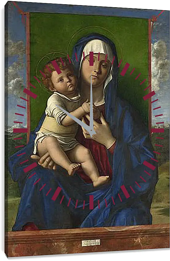 Часы картина - The Virgin and Child. Джованни Беллини