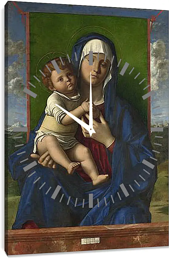 Часы картина - The Virgin and Child. Джованни Беллини