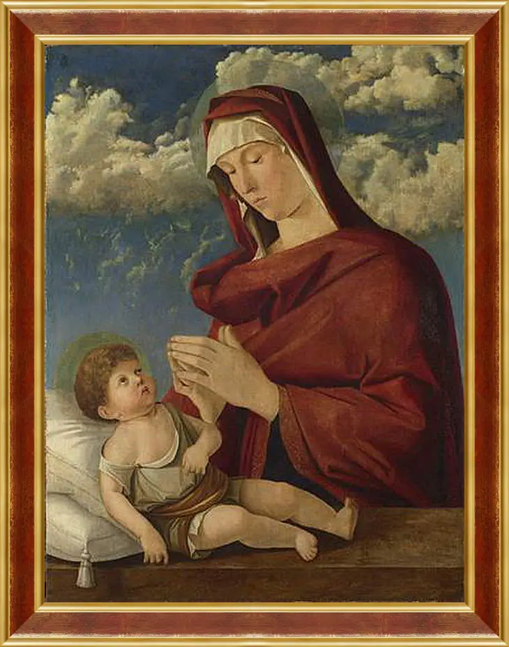 Картина в раме - The Virgin and Child. Джованни Беллини