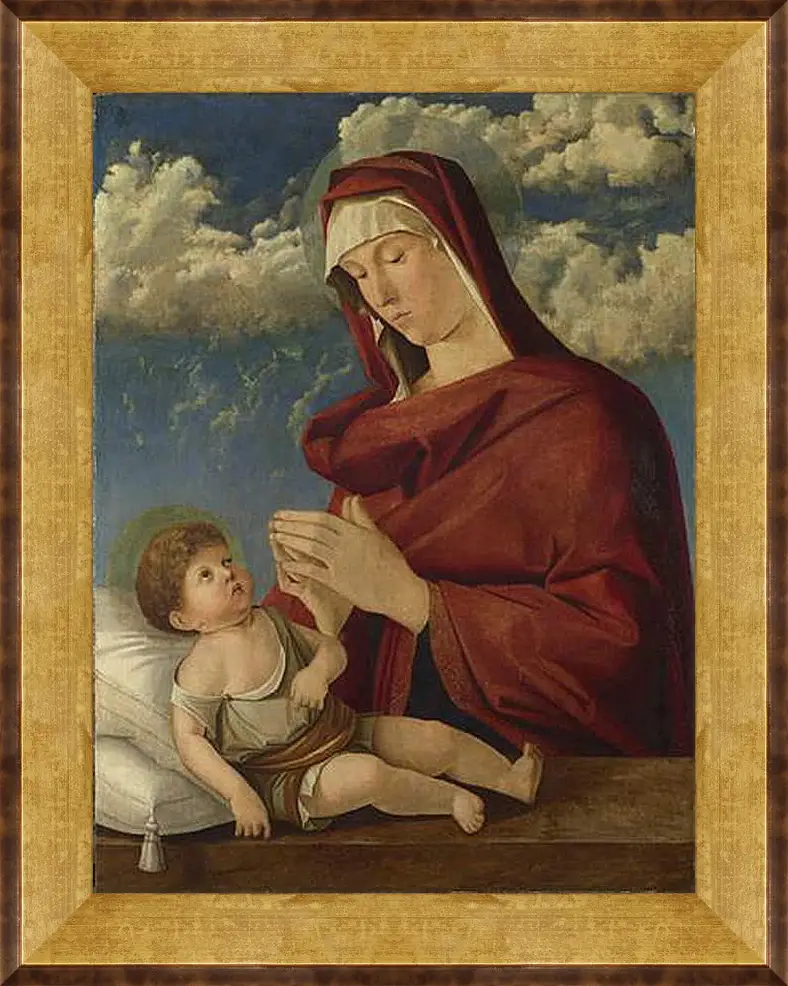 Картина в раме - The Virgin and Child. Джованни Беллини