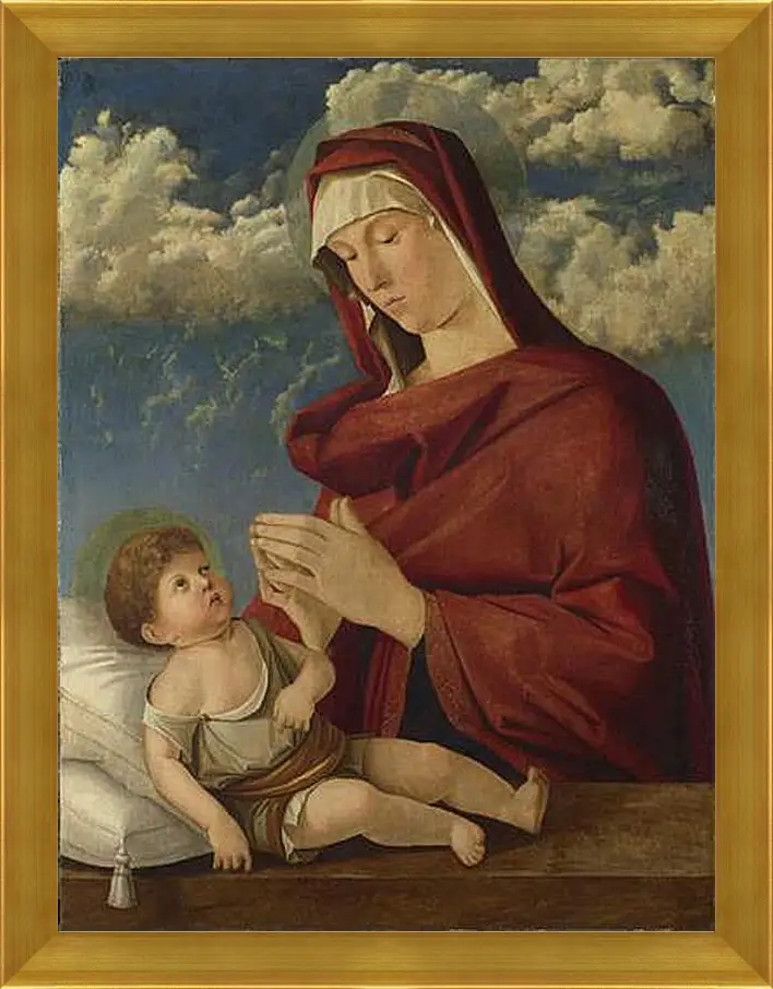 Картина в раме - The Virgin and Child. Джованни Беллини
