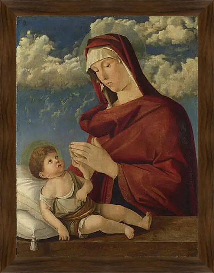 Картина в раме - The Virgin and Child. Джованни Беллини
