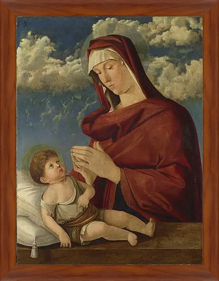 Картина в раме - The Virgin and Child. Джованни Беллини
