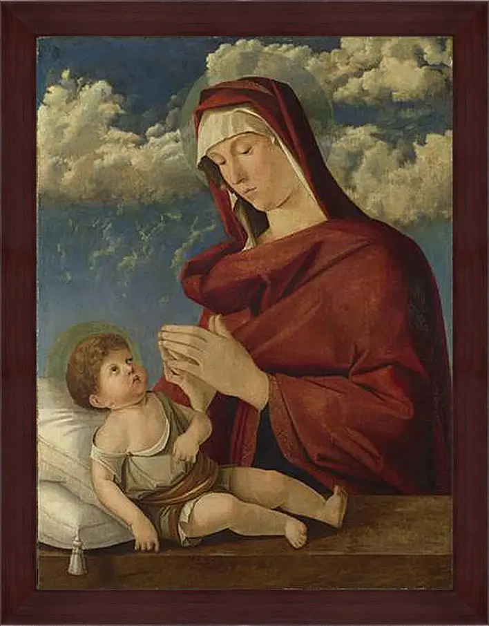 Картина в раме - The Virgin and Child. Джованни Беллини