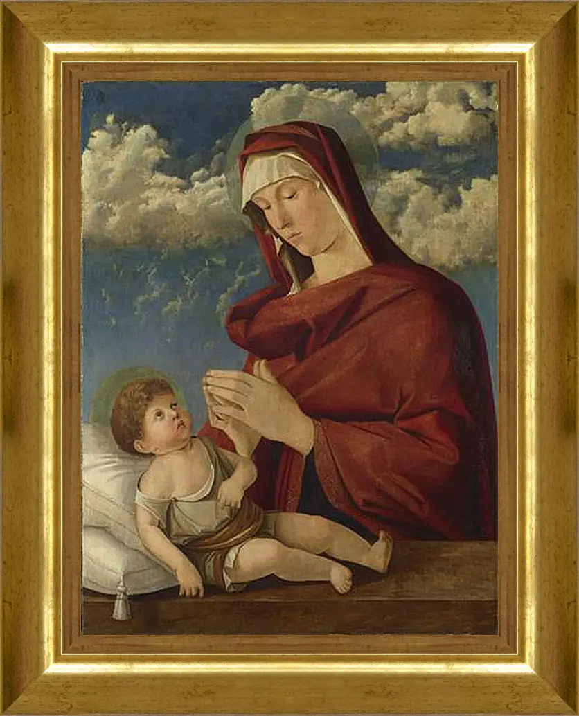 Картина в раме - The Virgin and Child. Джованни Беллини