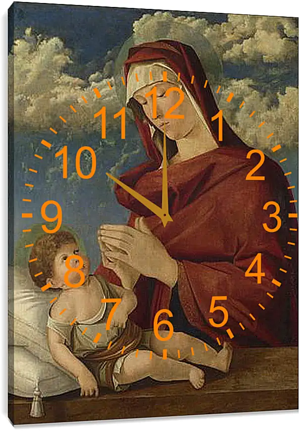 Часы картина - The Virgin and Child. Джованни Беллини