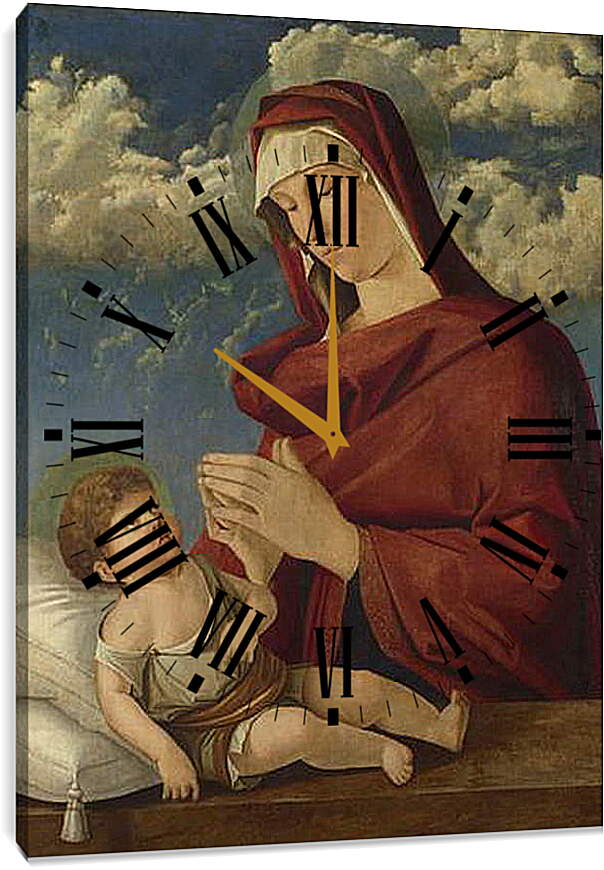 Часы картина - The Virgin and Child. Джованни Беллини