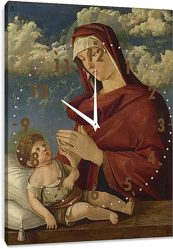 Часы картина - The Virgin and Child. Джованни Беллини