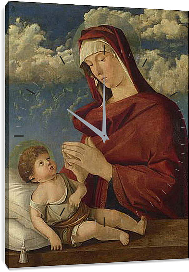 Часы картина - The Virgin and Child. Джованни Беллини
