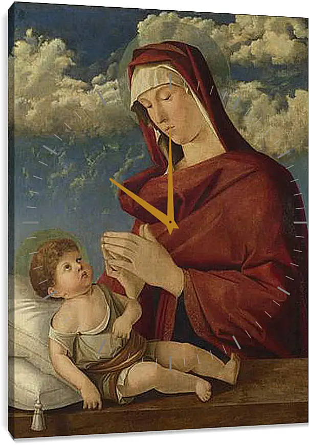 Часы картина - The Virgin and Child. Джованни Беллини